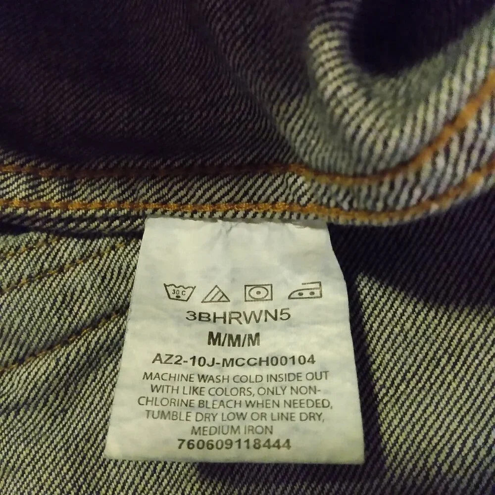 Wrangler Jean Jacket Boys Size Medium Kids Youth Denim Dark Blue Cowboy Ranch